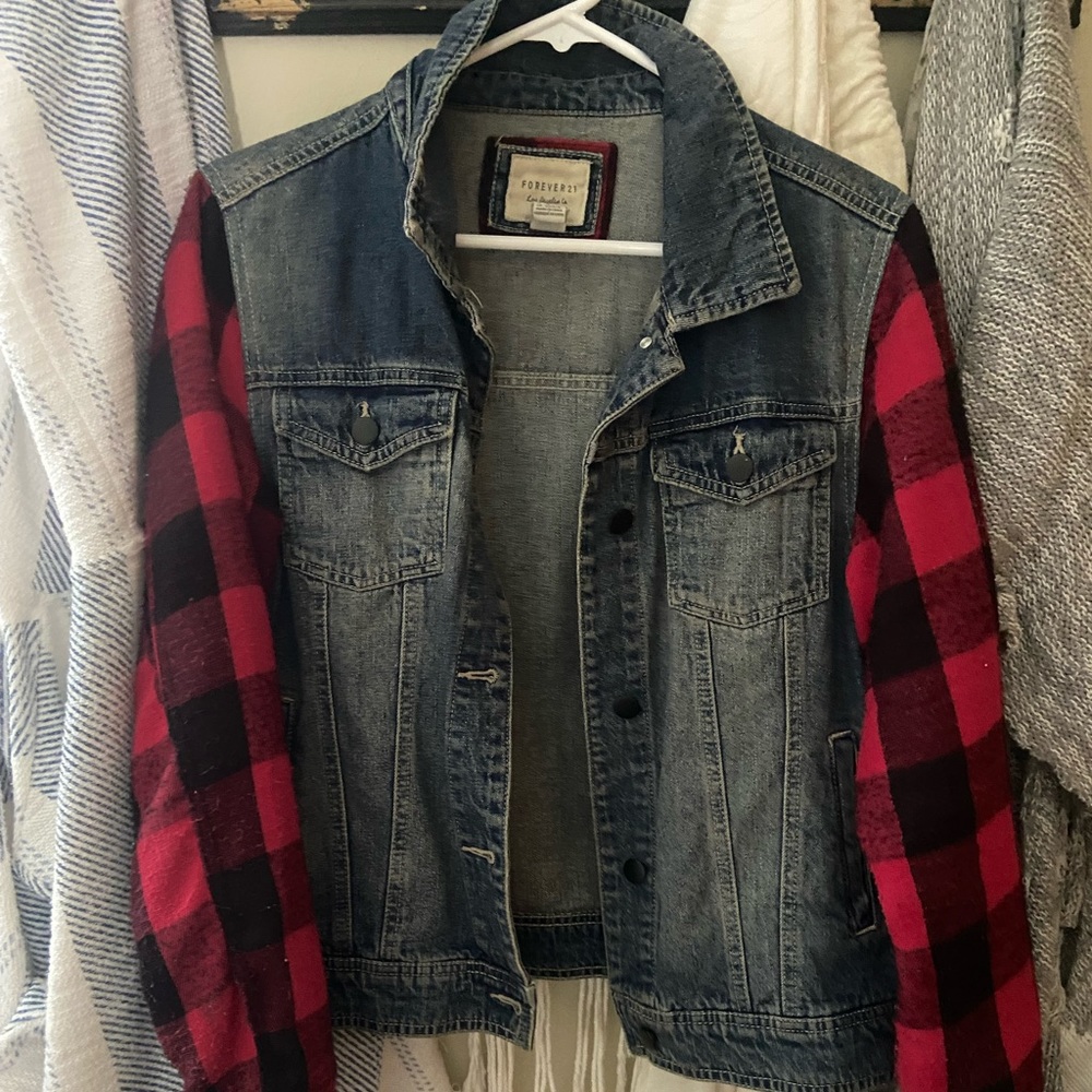Flannel jean jacket